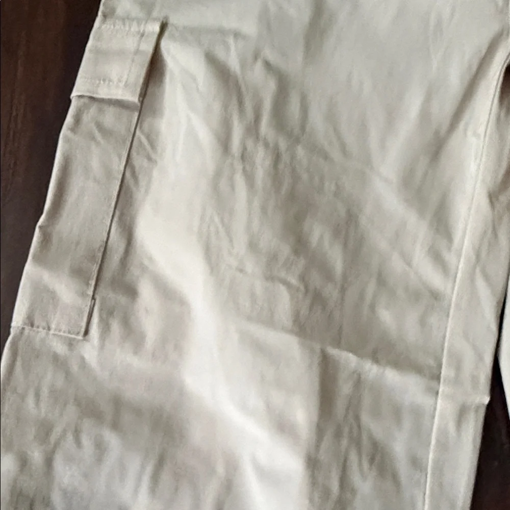 Girls Cream Cargo Pants